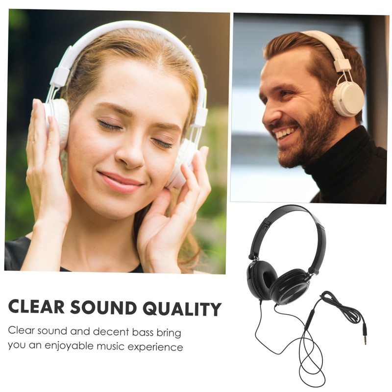 SHINEOFI Lightweight Foldable Headsets with Microphone and Volume Control Over