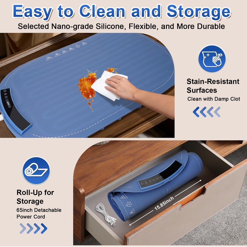 Eascor Warming Mat for Food, Full Surface Rapid Food Heating