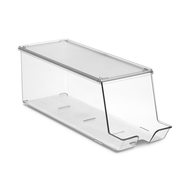 Set of 2 Stackable Refrigerator Organizer Bins Pop Soda Can