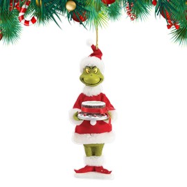 Christmas Tree Decorations - 2024 Christmas Ornaments, Funny Green Doll Hanging Pendants for Tree Decor, Acrylic 2D, Perfect for Indoor Home Party, Ideal for Friends & Family (H)
