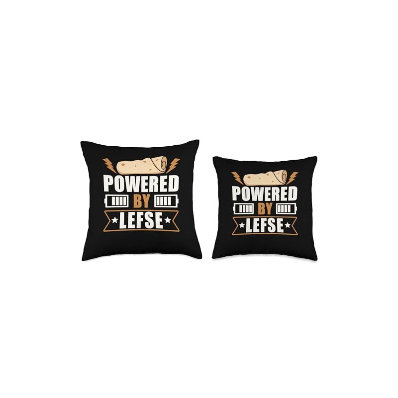 Powered By Lefse Flatbread Norwegian Cuisine Throw Pillow