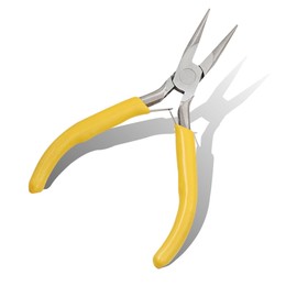 ZIMISI Mini Needle Nose Plier, Stainless Steel Precision Pliers with Comfort Grip Handle, Universal Car Accessories for Bending Wires, Crafting, Jewelry Making and Small Object Gripping (Needle Nose)