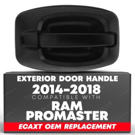 Exterior Side Sliding Door Handle, Rear Left/Right - Compatible with 2014-2018 Dodge RAM ProMaster 1500, 14-18 RAM ProMaster 2500, 14-18 RAM ProMaster 3500 - Textured Black - OEM 5RK14JXWAB, 97736