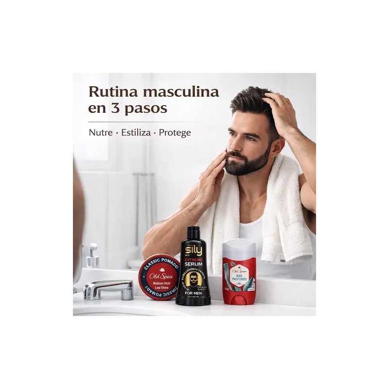 Kit Cera Old Spice Desodorante Mar Profundo Serum Barba Bigo