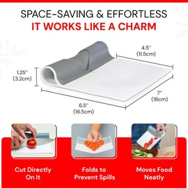 DANDY ScooperDuper - Multi-Purpose Folding Food Mover, Bench Scraper, Dough Scraper, Food Scraper Tool, User-Friendly Kitchen Gadget for Cutting Board and Chef’s Knife