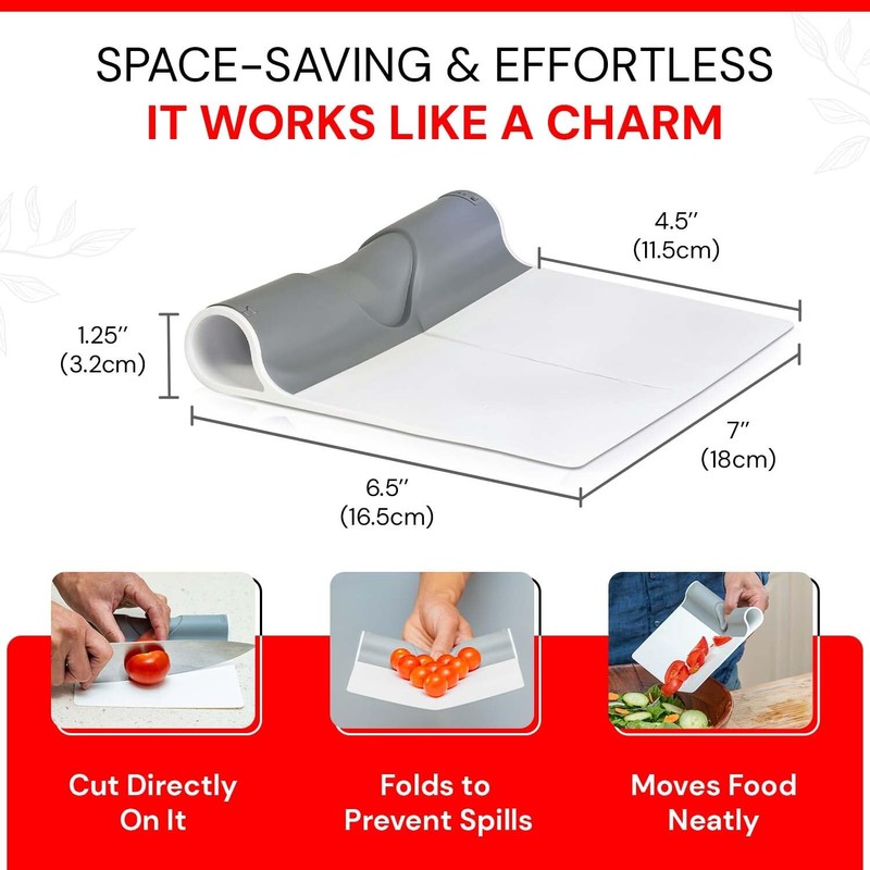 DANDY ScooperDuper - Multi-Purpose Folding Food Mover, Bench Scraper, Dough