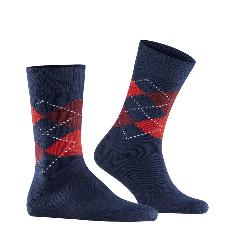 Burlington Men's Preston Calf Socks, Blue (Stahlblau), 6.5-11 (Manufacturer Size: