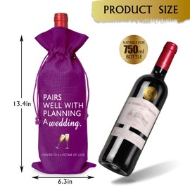 Tesedupoole Wine Bag Wedding Gift for Mr and Mrs - Engagement Gift J14-Purple