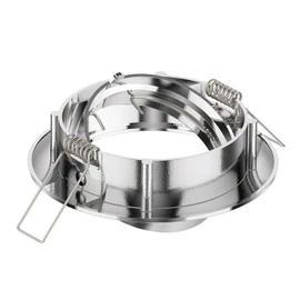 ledscom.de 6 pcs. recessed Ceiling Frame CIRC, Round, swivelling, Glossy Chrome