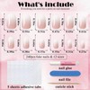 AddFavor 240pc Ombre Oval Press on Nails Short Fake Nails