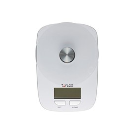 Taylor Precision Products Glass Platform Digital Kitchen Scale (White),One Size