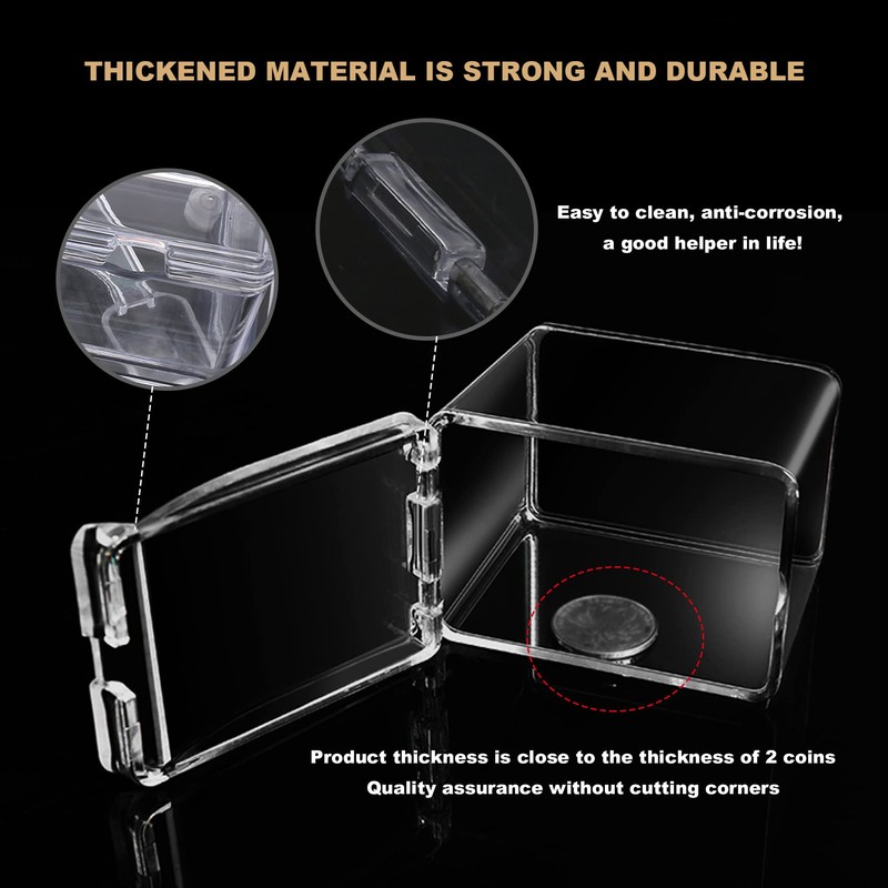 JSUOEO Clear Seasoning Box, Condiment Storage Container Acrylic Seasoning Box