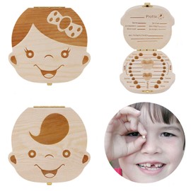 Tang Yuan Baby tooth storage box, 2 pieces tooth storage box, children's tooth storage box, children's memorial gift, suitable for boys and girls