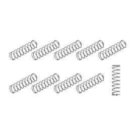 METALLIXITY Compression Spring 0.3x3mm OD 10mm Free Height 10pcs 304 Stainless Steel for DIY Project Home Repair Silver Tone