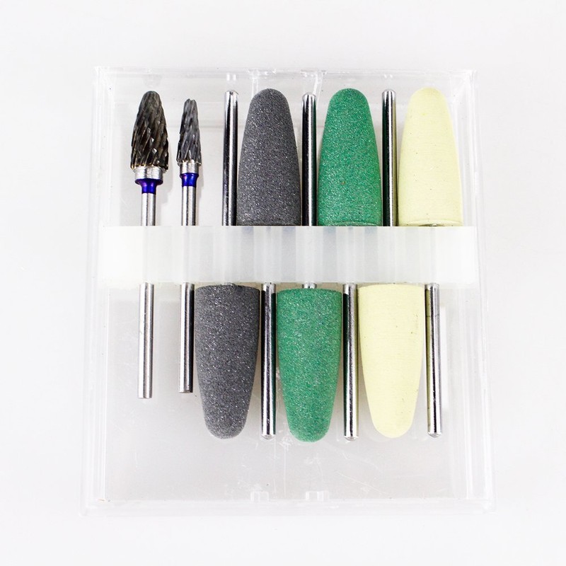 Polishing Burs Kits Acrylic Resin Bridgework Grinding Set 8pcs by