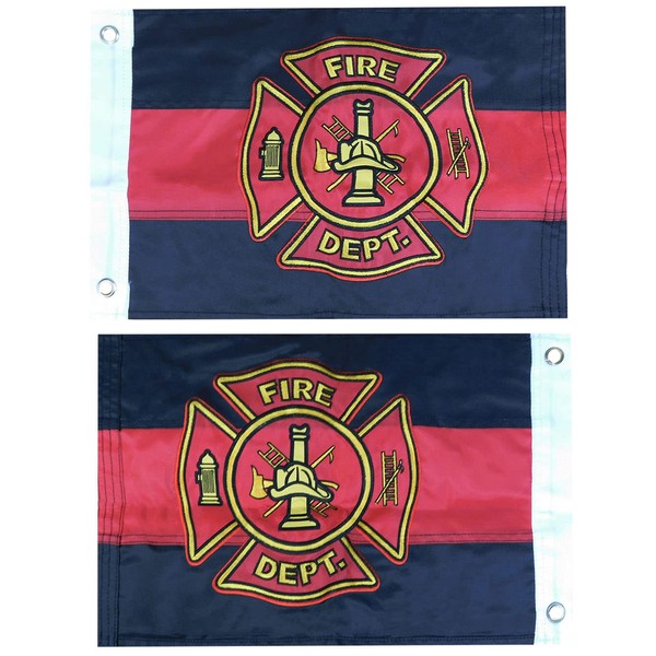 Fire Department Thin Red Line Black Maltese Cross Premium Quality