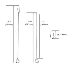 2pcs Hanging Bird Treat Skewer Parrot Fruit Feeder, 10.2 Inch Stainless Steel Bird Fruit Fork Food Holder Bird Kabob for Bird Cage Bird Feeder Foraging Toy for Parrot Parakeet Conure, LXLVOUEG