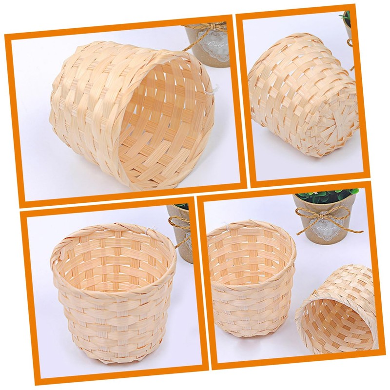 Totority 6pcs Mini Woven Baskets Decorative Tiny Baskets for Storage