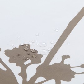 D DS CURTAIN Silhouette Dandelion Floral Fabric Plants Polyester Printed Waterproof Leaves Blue Shower Curtain for Bathroom,72" W x 72" L