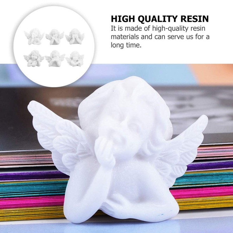 Milisten 30 x Angel Charms, Small Cherub Angel Miniatures, Resin