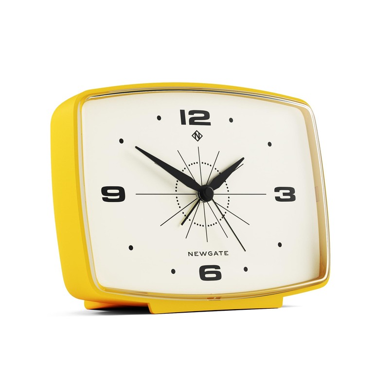NEWGATE ® Brooklyn Alarm Clock | Rectangular Design | Lemon