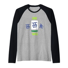 Sik Wu Mahjong Raglan Baseball Tee