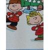 Vtg NEW Charlie Brown Snoopy Peanuts Glitter Christmas Card Envelop