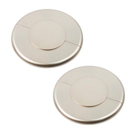 LC LICTOP Wall Split Flange, Self-Adhesive Round Plumbing Cover Plates, ABS Pipe Flange Escutcheon for 2.34 Inch Faucet, Bathroom, Kitchen & Toilet Pipes, 2Pcs Gold