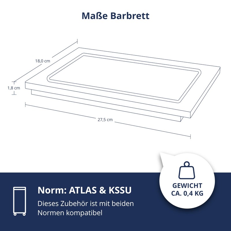 VanDeBord Aircraft Trolley Barboard, Accessories for Aircraft Trolleys, Airline Trolleys,