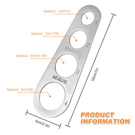 Spaghetti Measurer Tool for Pasta Portion Stainless Steel Pasta Measuring Tool for 1-4 Adults Noodle Portion Control for Kitchen Cooking