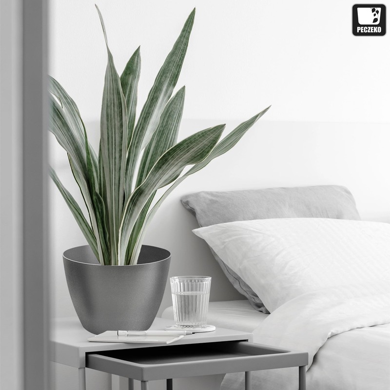 TULMERO Matte Flower Pot, Plastic Planter, Decorative Pot for Large