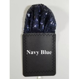 Unbranded NEW - Men's Sequin Pre-Folded Pocket Square Insert - Navy Blue