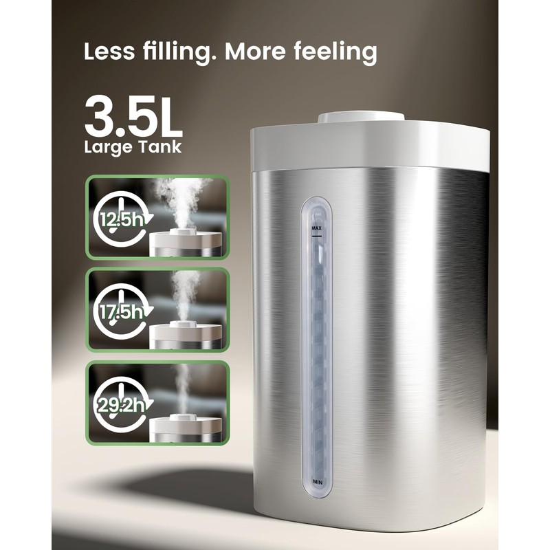 Jack & Rose Stainless Steel Humidifier, Easy to Clean, Dishwasher