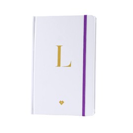 LuckyLy Libreta de Notas Iniciales con Pasta Dura de Piel Vegana, Separador y Elástico, Cuaderno de Notas Profesional ideal como Agenda Mujer y Diario, Regalos para Mujer y Mamá – Notebook, Letra L