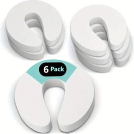 6pcs Door Finger Guards, Safety Door Stoppers, Baby Safety Finger Pinch Guard Child Door Stopper Prevent Children's Fingers from Being Pinched by The Door (White)
