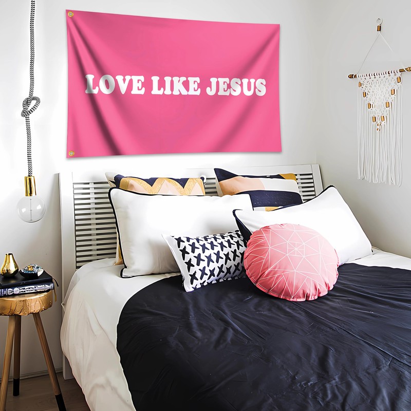 Love Like Jesus Flag 3×5 Ft Double Sided Bible Scripture