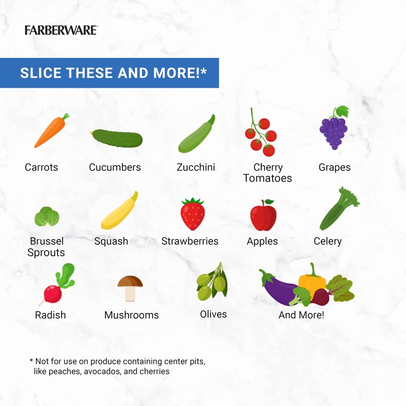 Farberware Professional Produce Wedger, Sharp Stainless Steel Blades For Dicing