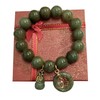 Natural Stone Green Real Bracelets with Lucky Coin and Gourd