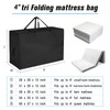 Jungda 4" Narrow Twin Folding Mattress Storage Bags,Trifold Memory Foam