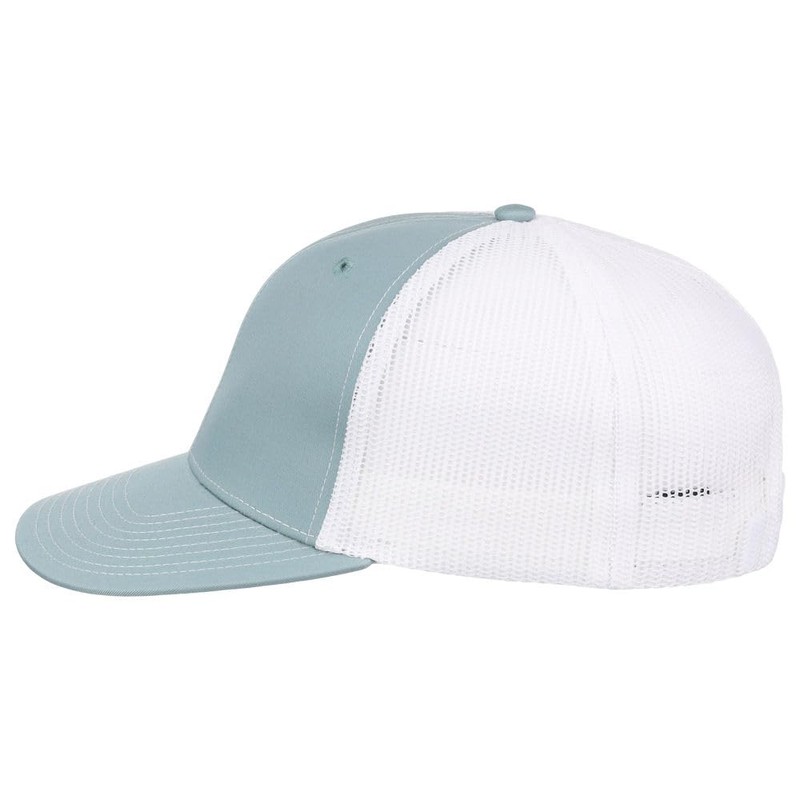 Lids Blank Slam Dunk Trucker Adjustable Snapback Hat, Light Blue/White