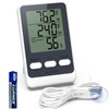 Ankilo Refrigerator Thermometer uk with Probe, Digital Freezer Thermometer Min/Max