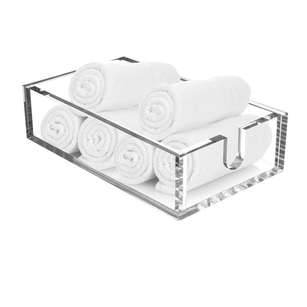 Royal Imports Acrylic Guest Towel Napkin Holder, Clear Fancy Paper