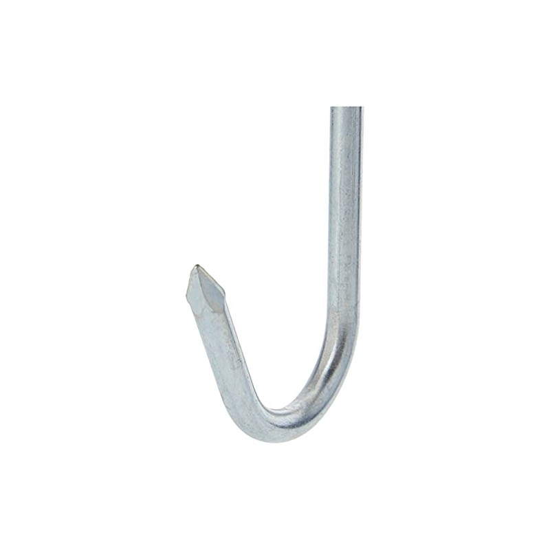 Merriway BH01914 (5 Pcs) BZP Steel Butchers Pointed Kitchen S-Hooks,