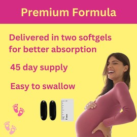 Greenfield Nutritions Halal Prenatal Vitamins with DHA and Folic Acid - Essential Prenatal Pregnancy Multivitamin with Iron - Contains 17 Vitamins for Mom to Be - Easy to Swallow 90 Liquid Softgels