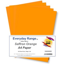 Dalton Manor Paper Saffron Orange A4 80gsm Pack 100