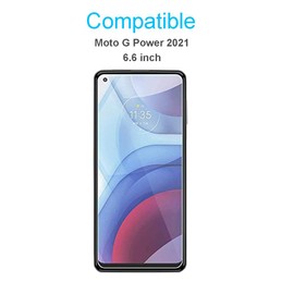 HYGAMOCC Screen Protector Tempered Glass for Motorola Moto G Power 2021, 9H Hardness,HD Clear,Bubble-Free,Full Screen Coverage(3 Pack)