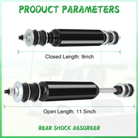 ILVGOLF 2PCS Golf Cart Rear Shock Absorber for Club Car DS Electric 1981-up and Gas 1997-up, Precedent GandE 2004-up, OEM 1014236, 1012183, 1027064-01, 512-028 for Club Car Shock Strut Assembly