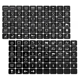 FSTURIOS 120PCS Car Switch Panel Sticker, 6/8/12 Gang Rocker Toggle Swicth Panel Label Console Switch Decal, Vehicle Text Sticker for Switch Panel RA80 XL, RB80 XL, AR-600, AC-1200