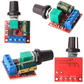 Gebildet 3pcs Mini DC Motor PWM Speed Controller, DC 5V-35V 5A Speed Adjustable Switch Module, 6V 12V 24V Variable Voltage Regulator Dimmer Governor Switching Build with LED Indicator