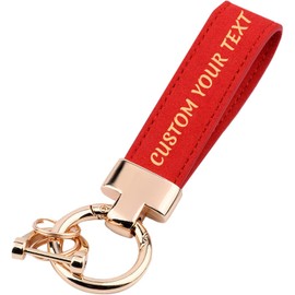 Youdian - Llavero de piel personalizado con nombre de grabado, regalo personalizado para cumpleaños, hombres y mujeres